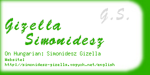 gizella simonidesz business card